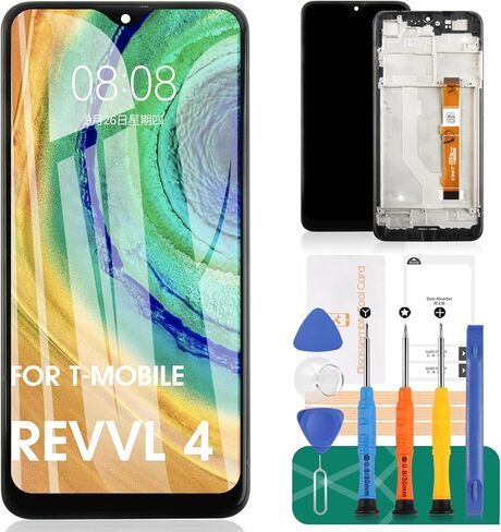 لاستبدال شاشة T-Mobile REVVL 4 لشاشة T-Mobile REVVL 4 LCD لـ 5007Z 5007W محول رقمي لشاشة تعمل باللمس أجزاء إصلاح الجمعية مع الإطار in Kuwait