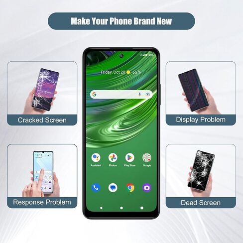 مجموعة محول رقمي لشاشة LCD بديلة تعمل باللمس متوافقة مع Cricket Outlast U680AC 6.8 بوصة مع أدوات (أسود) in Kuwait