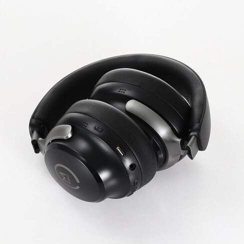 سماعات الرأس Morpheus 360 Aspire ANC اللاسلكية المانعة للضوضاء - سماعة بلوتوث مع ميكروفون - أسود/فضي - HP8550ANC للعمل والسفر والمنزل in Kuwait