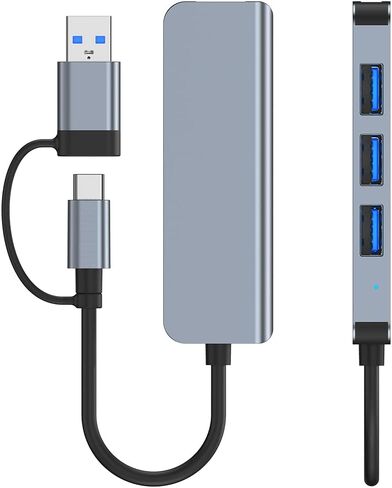 CAMVATE 4-Port Slim USB 3.0 Type-C Type-A Hub-3405 in Kuwait