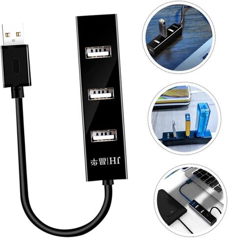 Holibanna 1 قطعة منفذ USB Hub Splitter محول كابل توسيع عالي السرعة خفيف الوزن وتصميم فعال لتبديد الحرارة لأجهزة الكمبيوتر المحمولة المتوافقة والمزيد in Kuwait