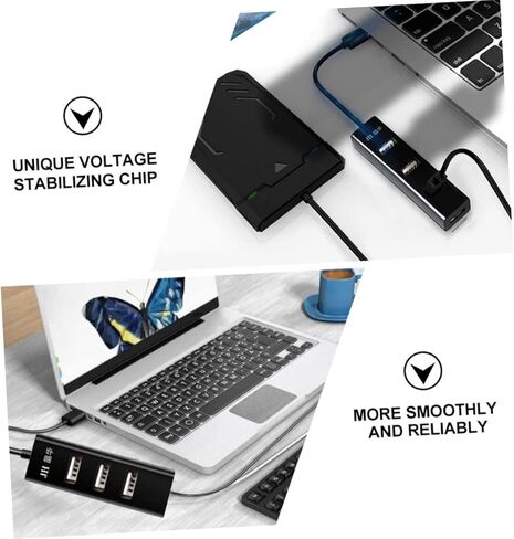 Holibanna 1 قطعة منفذ USB Hub Splitter محول كابل توسيع عالي السرعة خفيف الوزن وتصميم فعال لتبديد الحرارة لأجهزة الكمبيوتر المحمولة المتوافقة والمزيد in Kuwait