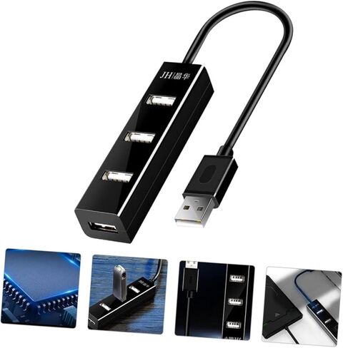 Holibanna 1 قطعة منفذ USB Hub Splitter محول كابل توسيع عالي السرعة خفيف الوزن وتصميم فعال لتبديد الحرارة لأجهزة الكمبيوتر المحمولة المتوافقة والمزيد in Kuwait