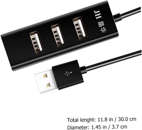 Holibanna 1 قطعة منفذ USB Hub Splitter محول كابل توسيع عالي السرعة خفيف الوزن وتصميم فعال لتبديد الحرارة لأجهزة الكمبيوتر المحمولة المتوافقة والمزيد in Kuwait