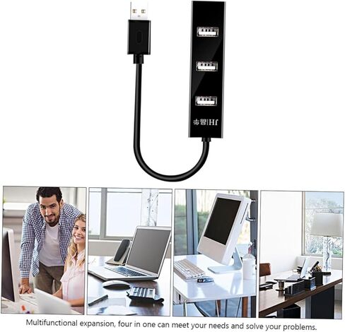Holibanna 1 قطعة منفذ USB Hub Splitter محول كابل توسيع عالي السرعة خفيف الوزن وتصميم فعال لتبديد الحرارة لأجهزة الكمبيوتر المحمولة المتوافقة والمزيد in Kuwait