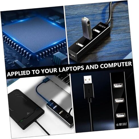 Holibanna 1 قطعة منفذ USB Hub Splitter محول كابل توسيع عالي السرعة خفيف الوزن وتصميم فعال لتبديد الحرارة لأجهزة الكمبيوتر المحمولة المتوافقة والمزيد in Kuwait