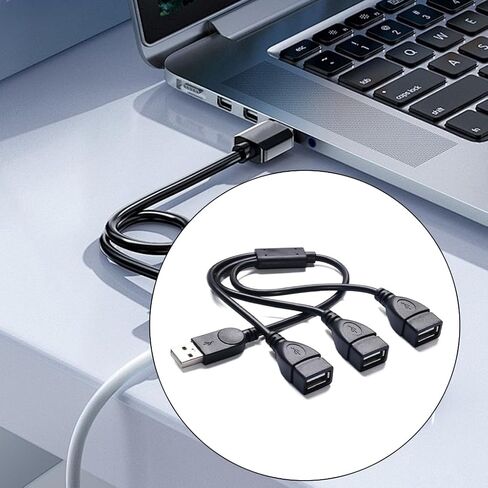 موزع USB 2.0 ذكر إلى ثلاثة أنثى لنقل البيانات والشحن بسرعة 480 ميجابت في الثانية محاور USB للكمبيوتر in Kuwait