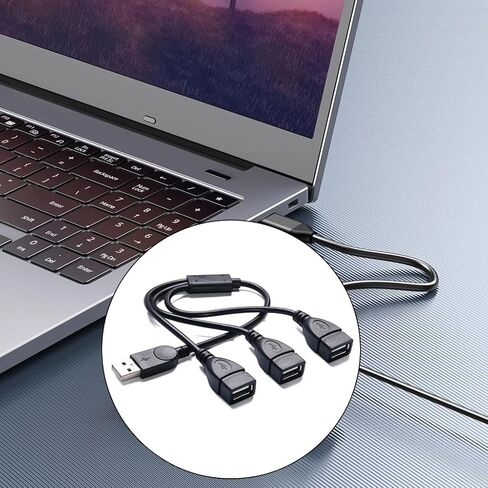 موزع USB 2.0 ذكر إلى ثلاثة أنثى لنقل البيانات والشحن بسرعة 480 ميجابت في الثانية محاور USB للكمبيوتر in Kuwait