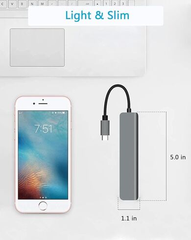 محول USB C إلى 4K HDMI 7 في 1، محول HDTV لمنفذ PD متوافق مع Samsung Galaxy S22/Plus/Ultra، منفذ شاحن MicroSD، محول جهاز عرض TV Video Hub Type-C in Kuwait
