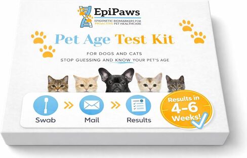 EpiPaws Pet Age Test, Age Test for Dogs and Cats, Epigenetic Biomarker Test, at Home, Safe, Easy and Affordable, Includes Wellness Insight for Your Pet’s Life Stage, Great for Rescued Pets in Saudi Arabia