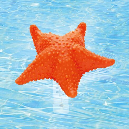 XY-WQ Floating Pool Thermometer, Large Size Easy Read for Water Temperature with String for Outdoor and Indoor Swimming Pools and Spas (Starfish) in Saudi Arabia