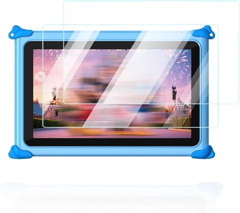 واقي شاشة لجهاز zcobro Kids Tablet Android 7 بوصة، مضاد للخدش 9H صلابة اللمس الحساسة 2.5D حواف مستديرة خالية من الفقاعات سهلة التركيب، عبوتان. in Kuwait