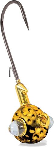 Kalin's Hammered Rattlin' Google Eye Jig, 3 pack Gold 1/8 OZ. in Kuwait