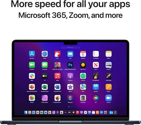 Apple 2022 MacBook Air with M2 chip, 8 core CPU, 10 core GPU, 16GB RAM, 512GB SSD Storage - Midnight (Z1610005E) in Kuwait