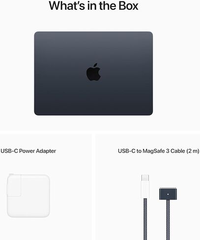Apple 2022 MacBook Air with M2 chip, 8 core CPU, 10 core GPU, 16GB RAM, 512GB SSD Storage - Midnight (Z1610005E) in Kuwait