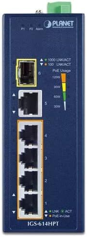 IGS-614HPT Industrial 4-Port 10/100/1000T 802.3at PoE + 1-Port 10/100/1000T + 1-Port 100/1000X SFP Gigabit Ethernet Switch in Kuwait