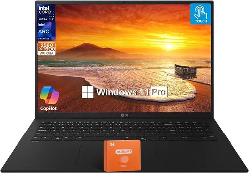 LG Gram 17 Ultra-Light Touchscreen Business Laptop - 17" 2.5K Display, Intel Ultra 7 Series 2 258V, 32 GB RAM, 1 TB SSD, Intel Arc Graphics, Thunderbolt 4, Wi-Fi 7,Backlit KB, Dolby Atmos, Win 11 Pro in Kuwait