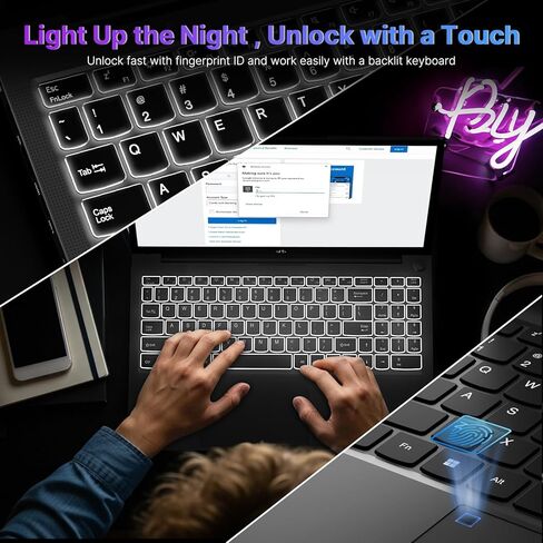 NIMO 17.3 Gaming-Laptop Ryzen 9 8945HS (Beat i9-13900H، حتى 5.2 جيجا هرتز) ذاكرة الوصول العشوائي 16 جيجا بايت، 512 جيجا بايت SSD، Radeon 780M، PD 100W Type-C AI-Enhanced for Copilot VR Ready، لوحة مفاتيح بإضاءة خلفية، بصمة الإصبع in Kuwait