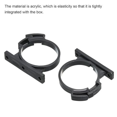 Generic Water Tank Hoop, Water Cooling Reservoirs Acrylic Black Dia 50mm for Cylindrical Computer Liquid Cooling Radiator Pack of 2 in Kuwait