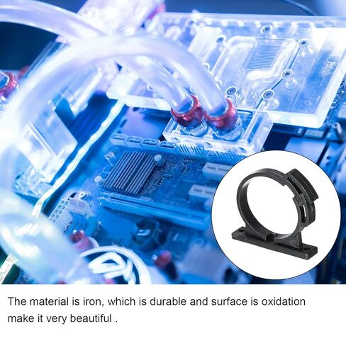 Generic Water Tank Hoop, Water Cooling Reservoirs Acrylic Black Dia 50mm for Cylindrical Computer Liquid Cooling Radiator Pack of 2 in Kuwait
