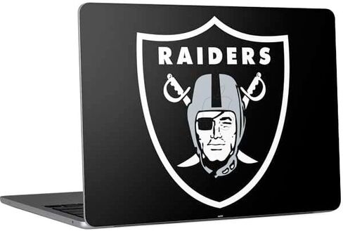 Skinit Decal Laptop Skin Compatible with MacBook Air 13in M4 (2025) - Officially Licensed NFL Las Vegas Raiders Large Logo Design in Saudi Arabia