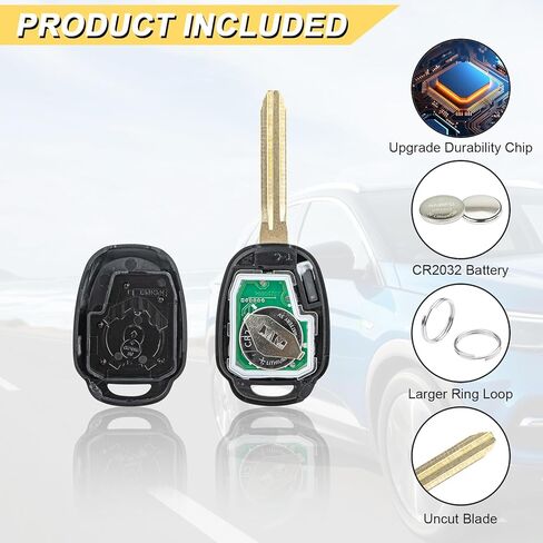 Vurkcy Key Fob Replacement for 2013-2018 Toyota RAV4/ 14-19 Highlander/ 18-19 Sequoia Car Keyless Entry Remote Control, GQ4-52T GQ452T, 4 Buttons, 2Pcs in Kuwait