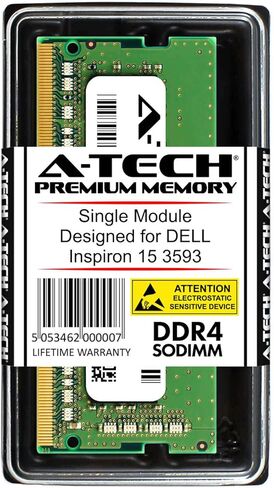 A-Tech 8GB RAM for DELL Inspiron 15 3593 | DDR4 2666 SODIMM PC4-21300 1.2V 260-Pin Memory Upgrade Module in Kuwait