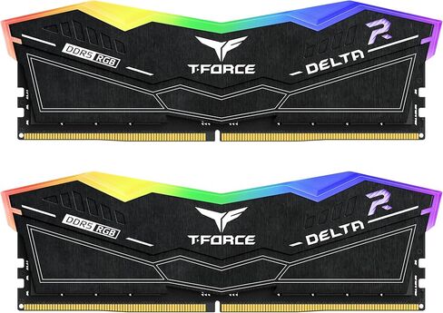 TEAMGROUP T-Force Delta RGB DDR5 Ram 32GB (2x16GB) 6000MHz PC5-48000 CL28 Intel XMP 3.0 AMD Expo Compatible Desktop Memory Black FF3D532G6000HC28ADC01 in Kuwait