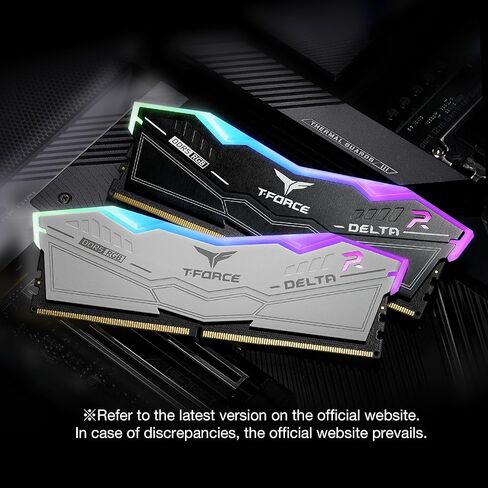 TEAMGROUP T-Force Delta RGB DDR5 Ram 32GB (2x16GB) 6000MHz PC5-48000 CL28 Intel XMP 3.0 AMD Expo Compatible Desktop Memory Black FF3D532G6000HC28ADC01 in Kuwait