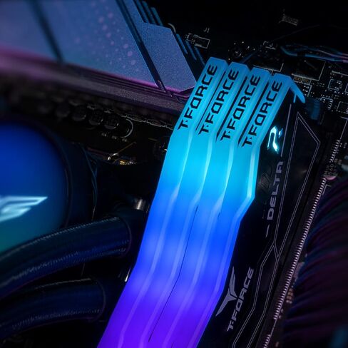 TEAMGROUP T-Force Delta RGB DDR5 Ram 32GB (2x16GB) 6000MHz PC5-48000 CL28 Intel XMP 3.0 AMD Expo Compatible Desktop Memory Black FF3D532G6000HC28ADC01 in Kuwait