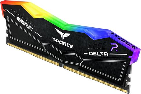 TEAMGROUP T-Force Delta RGB DDR5 Ram 32GB (2x16GB) 6000MHz PC5-48000 CL28 Intel XMP 3.0 AMD Expo Compatible Desktop Memory Black FF3D532G6000HC28ADC01 in Kuwait