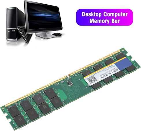 ذاكرة كمبيوتر مكتبي 4 جيجابايت DDR2 800 ميجا هرتز PC2‑6400 1.8 فولت تناسب اللوحة الأم ووحدة المعالجة المركزية in Kuwait