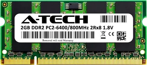 بديل ذاكرة الوصول العشوائي A-Tech 2 جيجا بايت لـ Kingston KTT800D2/2G | وحدة ذاكرة DDR2 800 ميجا هرتز PC2-6400 2Rx8 SODIMM 200-Pin in Kuwait
