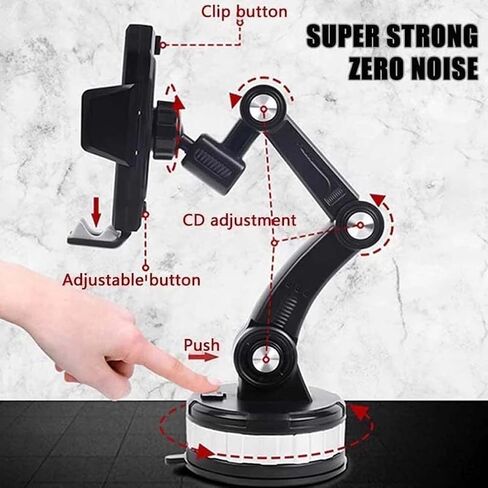 Car Phone Holder with Super Adsorption, Rotatable and Hands-for Dashboard, Windshield, and Skylight in Kuwait