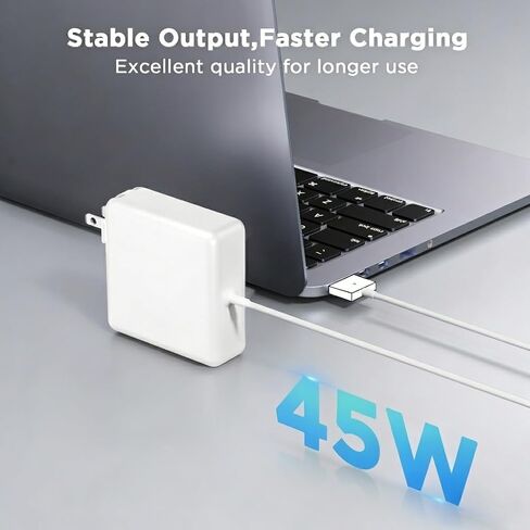 شاحن 45 واط لجهاز MacBook Air، شاحن محول طاقة مغناطيسي 45 واط على شكل حرف T بديل لجهاز Mac Air 11/13 بوصة (ينطبق على 2012-2017) in Kuwait