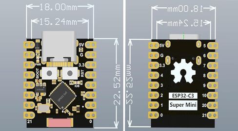 ESP32 ESP32-C3 Development Board Mini ESP32 C3 Circuit Boards Supports WiFi Bluetooth Compatible with Arduino (2PCS) in Kuwait