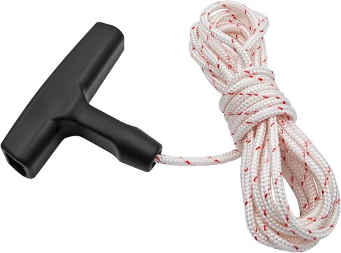 New Recoil Starter Rope 3-Meter Pull Cord with Starter Handle Replacement for Lawn Mower ChainsawTrimmer Edger Brush Cutter Engine Parts(Red and White Cord,3.5 mm) in Saudi Arabia