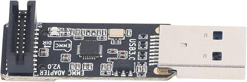 محول Greensen EMMC V2 USB 3.0 قارئ بطاقات، قارئ ABS لوحدة MKS EMMC وبطاقة ذاكرة تخزين صغيرة، نقل سريع، تصميم محمول مدمج للتصوير وإدارة البيانات in Kuwait