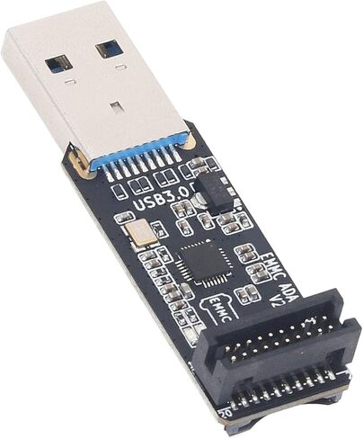 محول Greensen EMMC V2 USB 3.0 قارئ بطاقات، قارئ ABS لوحدة MKS EMMC وبطاقة ذاكرة تخزين صغيرة، نقل سريع، تصميم محمول مدمج للتصوير وإدارة البيانات in Kuwait