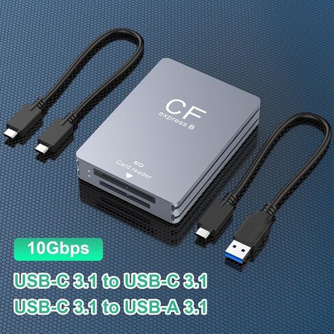 CFexpress Type B Card Reader, Dual-Slot CFexpress Type B & SD Card Reader, USB-C 3.2 Gen 2 10Gbps Aluminum Memory Card Reader for SD UHS-II/UHS-I, Photo & Video Offload in Kuwait
