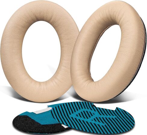 SoloWIT Lambskin Earpads Cushions for Bose Headphones, Replacement Ear Pads for Bose QuietComfort 15 QC15 QC25 QC2 QC35/Ae2 Ae2i Ae2w/SoundTrue & SoundLink Around-Ear Series - Brilliant Black in Kuwait