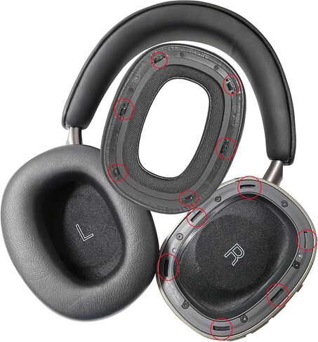 Earpads Replacement Cushions compatible with Bowers & Wilkins PX8/PX7 S2/PX7 S2E Headphones Protein Leather Ear Pads with Memory Foam, Enhanced Comfort & Noise Isolation, Durable Headphone Accessories in Kuwait