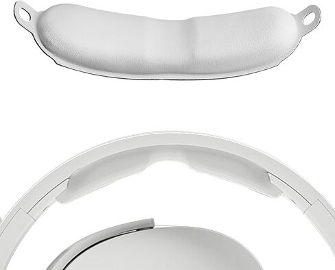 Adhiper Hesh3 Headband Pad for Skullcandy Hesh 3 EVO Crusher3.0 Headphone,Protein Leather Headband Cover, Comfortable and Soft Hesh3.0 Top Pad Protector/Headband Replacement/Headband Cushion （White） in Kuwait
