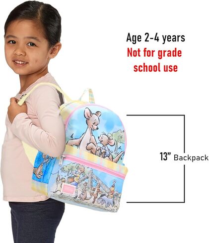 Kanga and Roo Mini Backpack Set - Bundle with 13" Winnie the Pooh Small Backpack Plus Button | Disney Kanga and Roo Mini Bag for Women, Teens, Girls in Kuwait