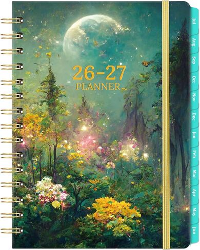 Planner 2024-2025 - Jul. 2024 - Jun. 2025, 2024-2025 Planner, 8" x 10", Academic Planner 2024-2025 with Tabs + Flexible Cover - Moon Floral in Saudi Arabia