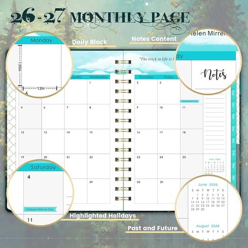 Planner 2024-2025 - Jul. 2024 - Jun. 2025, 2024-2025 Planner, 8" x 10", Academic Planner 2024-2025 with Tabs + Flexible Cover - Moon Floral in Saudi Arabia