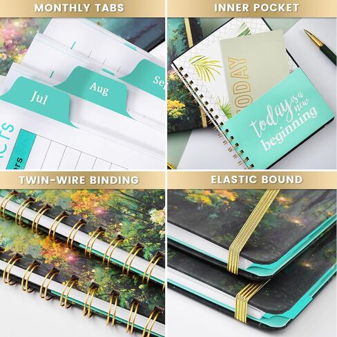 Planner 2024-2025 - Jul. 2024 - Jun. 2025, 2024-2025 Planner, 8" x 10", Academic Planner 2024-2025 with Tabs + Flexible Cover - Moon Floral in Saudi Arabia