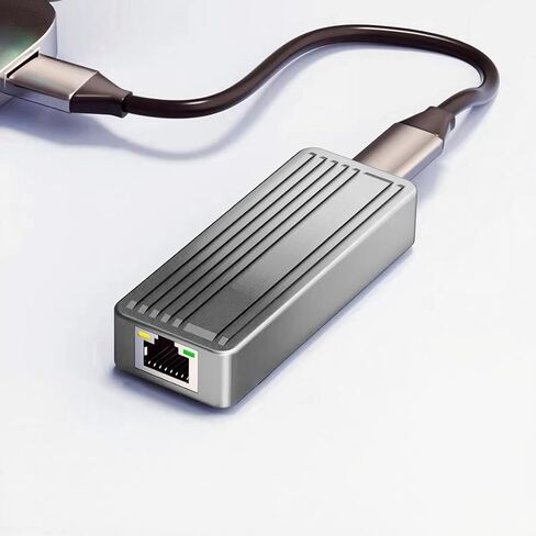 محول تشينيانغ USB C إلى RJ45، محول شبكة إيثرنت USB C إلى جيجابت 10 جيجابت في الثانية مقشر سبائك الألومنيوم لأجهزة الكمبيوتر المحمول/سطح المكتب in Kuwait