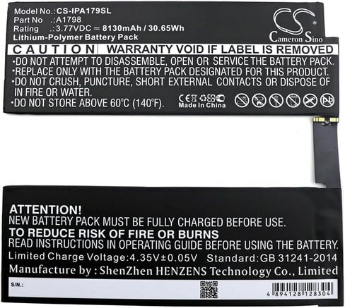 8130mAh / 30.65Wh Battery for A1701, A1709, MPMF2LL/A, MPMG2LL/A, MPMH2LL/A, MQDT2LL/A, MQEY2LL/A, MQF02LL/A, MQF12LL/A, MQF22LL/A, PHH2LL/A PN: A1798 in Kuwait
