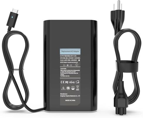 محول تيار متردد USB-C بقدرة 65 وات من النوع C متوافق مع Dell Pro 16 15 Plus PC16250 DC15250 PB16250 DB16250 DB06250 14 DC14250 Pro 16 PC16250 Latitude 15 5540 كمبيوتر محمول 2 في 1 2025 محول تيار متردد للطاقة in Kuwait